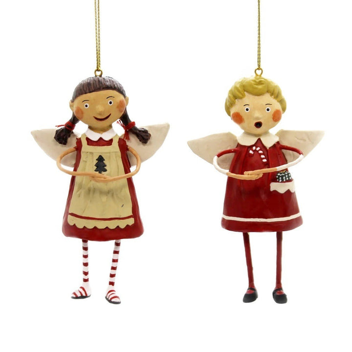 Lori Mitchell Christmas Collection: Tree Trimming Hanging Ornaments, Set of 2 sparkle-castle