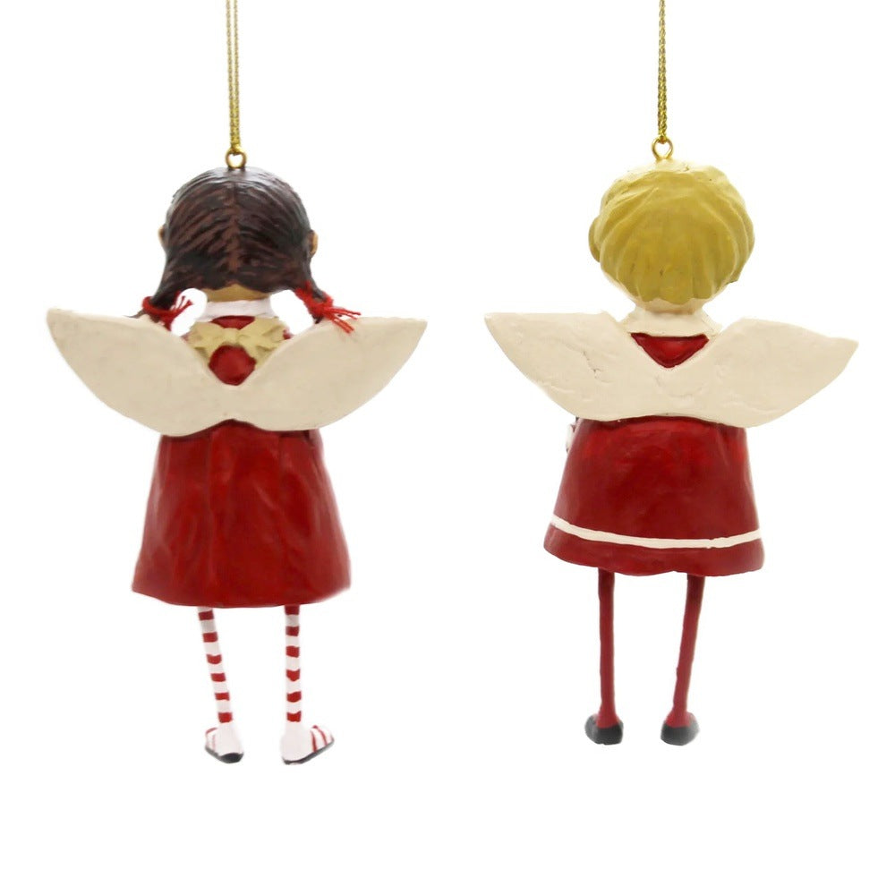 Lori Mitchell Christmas Collection: Tree Trimming Hanging Ornaments, Set of 2 sparkle-castle