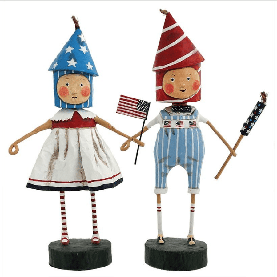 Lori Mitchell American Pride Collection: Lil' Firecrackers Figurines, Set sparkle-castle