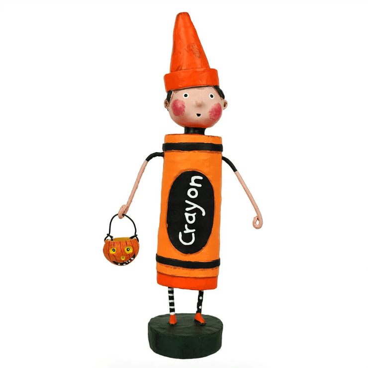 Lori Mitchell Trick Treat Collection: Orange Crayon Figurine sparkle-castle