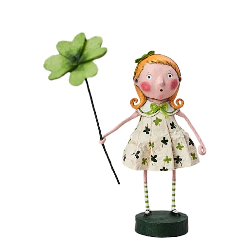 Lori Mitchell St. Patrick's Day Collection: Cailin O'Clover Figurine sparkle-castle