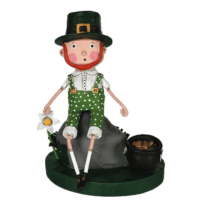 Lori Mitchell St. Patrick's Day Collection: Leprechaun Boy Figurine sparkle-castle