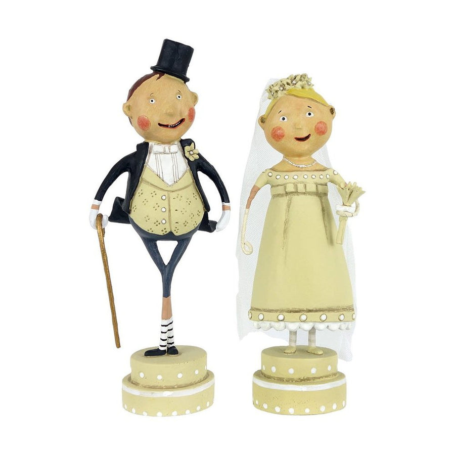 Lori Mitchell Valentine's Day Collection: Wedding Belle and Lucky Fella Figurines, Set of 2 sparkle-castle