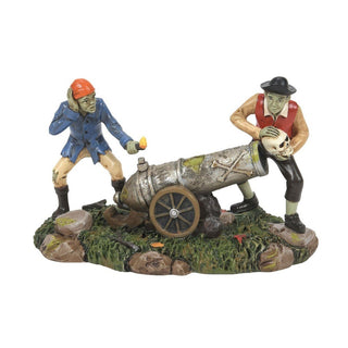 Snow Village Halloween Accessory: Explosive Skullduggery sparkle-castle