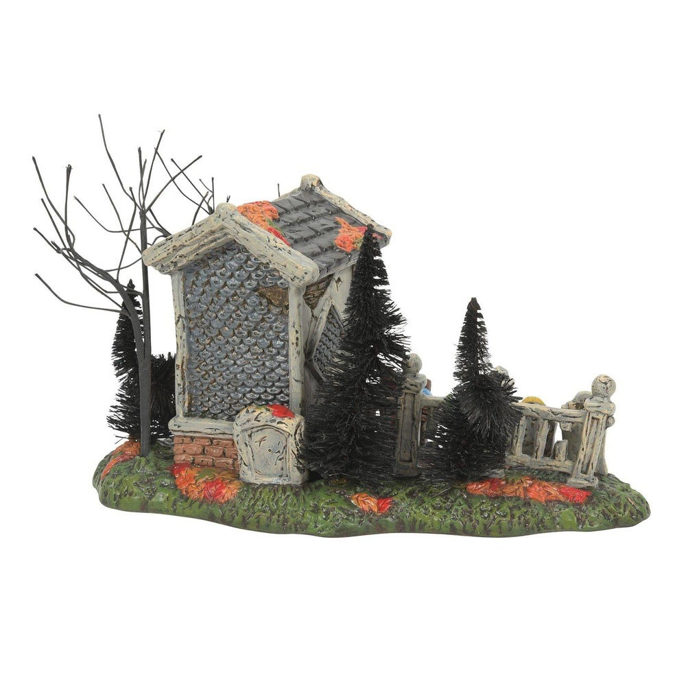 Snow Village Halloween: R.I.P. Cemetery sparkle-castle
